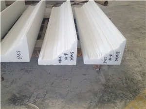 Pure White Marble Interior Border Lines,Wall Molding Skirting