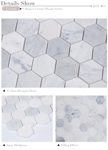 Wholesale White Marble Hexagon Mosaic Floor Tiles,Wall Mosaicbacksplas