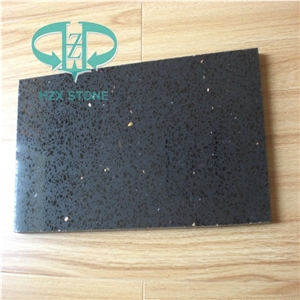 Artificial Black Quartz Stone Slab Tile,Black Quartz Tile
