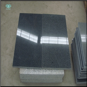 China G654 Grey Granite Flamed Tiles, China Impala Black Tile Cut to Size for Villa Wall Cladding Material