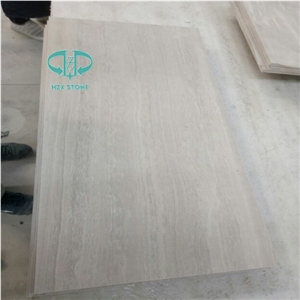 China Polished Wooden White Wood Grain Marble Slabs