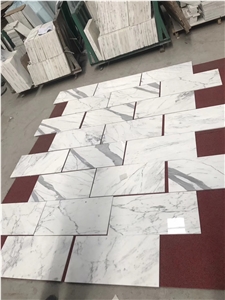 Calacatta Carrara Extra Tile Italy White Marble for Project