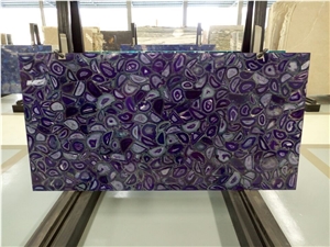 China Whosale Large Semi Precious Purple Amethyst Slab for Sale