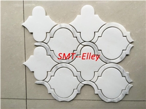 Custom Design Marble Art Mosaic Tile Design Carrara White Marble Wall Mosaic for Project