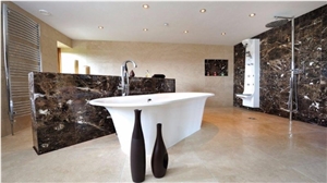 Custom Design Marble Vanity Tops for Bathroom Spanish Marble Emperador Dark Bath Top for Application