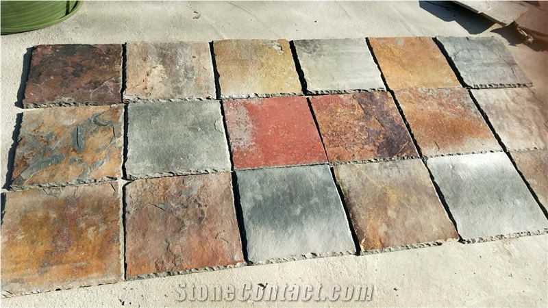 Multicolor /Rusty Unfading Slate,Rustic Slate Roofing Tiles for Covering