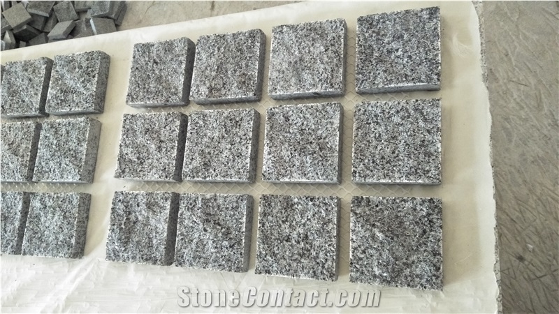 Split Finish Cube Stone for Terrace Floors G603 Cube Stone on Mesh for Courtyard Road Pavers