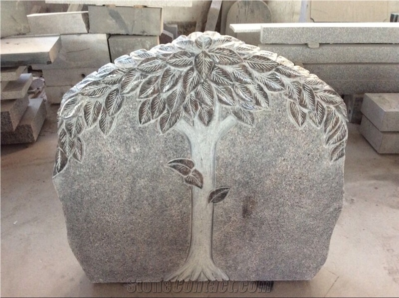 2017 New China Beautiful High-Quality Affordable Design Beautifully Carved Stone Tombstone 603 Headstone Gravestones Monuments Design Western Style