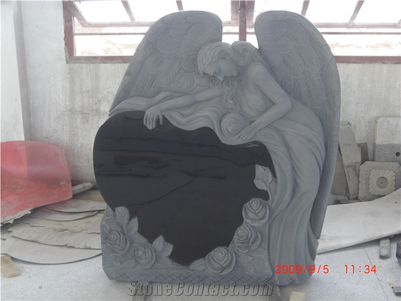 Angel Engraved Headstones Custom Monument Designs