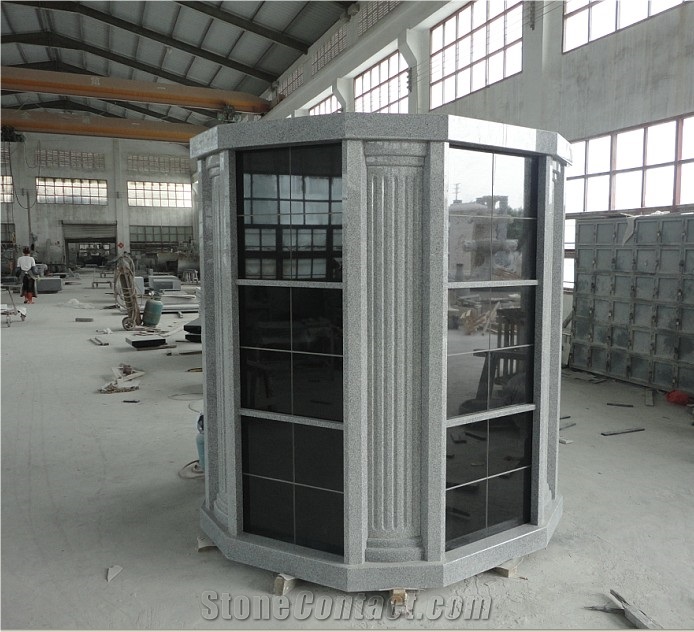 China Black Granite Cemetery Columbarium Designs