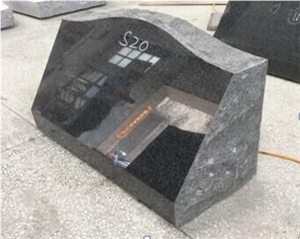 Grey Granite Upright Marker Monuments, Serp Top Slant Die