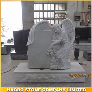 Haobo American Style Angel Memorials Headstone for Cemetery