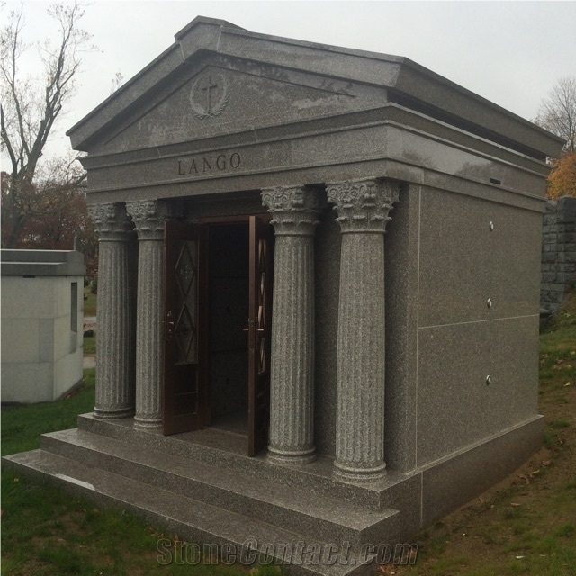 Haobo Stone Custom Cemetery Mausoleum Granite Crypts Designs