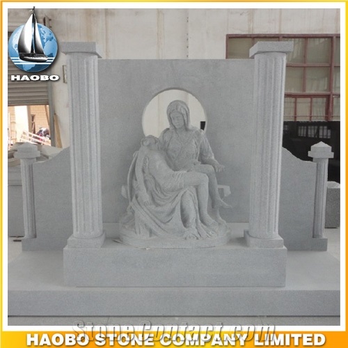Headstone White Marble Angel Sculpture Etching Tombstone Monument Single Double Granite Marble Natural Marker Stone
