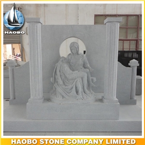 Headstone White Marble Angel Sculpture Etching Tombstone Monument Single Double Granite Marble Natural Marker Stone