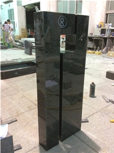High Quality Good Service Custom Wholesale Price Unique Haobo Natural Stone Chinese Quarry Black Granite Carving Headstone Designs for Cemetery