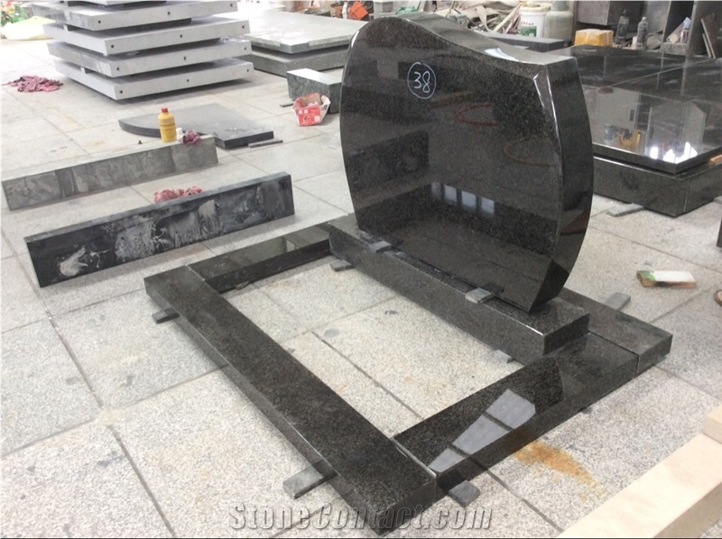 New High Quality Good Service Custom Wholesale Price Unique Haobo Natural Stone Chinese Quarry 654 Granite Carving Headstone Design for Cemetery
