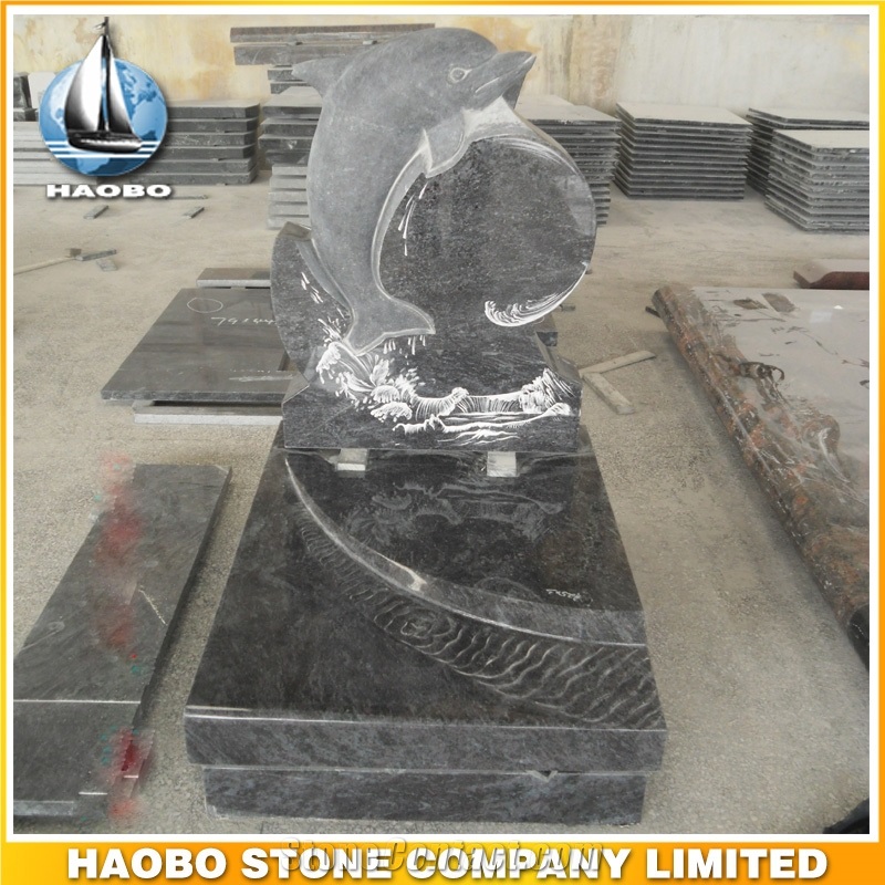 Polished Natural Stone Quarry Manufactory Blue Bleu Granite Western Style Monuments Heart Tombstones,Gravestone,Single or Double Headstone