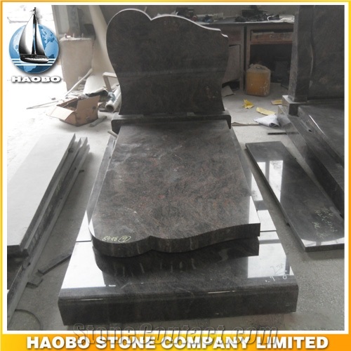 Polished Natural Stone Quarry Manufactory Blue Bleu Granite Western Style Monuments Heart Tombstones,Gravestone,Single or Double Marble Headstone