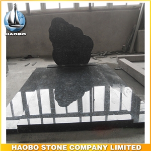 Polished Natural Stone Quarry Manufactory Blue Bleu Granite Western Style Monuments Heart Tombstones,Gravestone,Single or Doubleheadstone