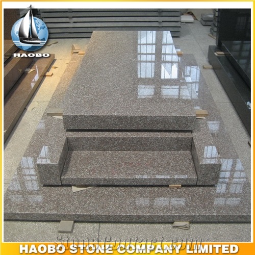 Polished Natural Stone Quarry Manufactory Pink Granite Western Style Monuments Heart Tombstones,Gravestone,Single or Double Marble Headstone