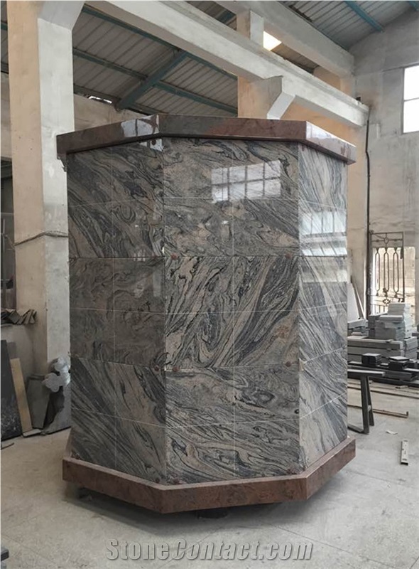 Wave Sand Granite Round Cremation Columbarium for Cemetery