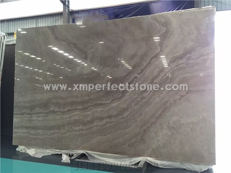 Across Cut White Serpenggiante Marble,Chinese White Wood Marble Big Slabs&Tiles,Good Quality