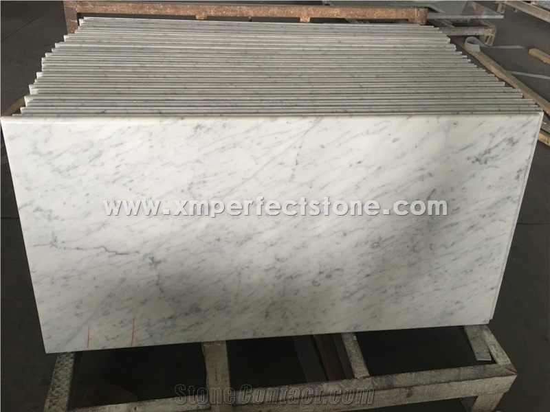 Bianco Carrara White Marble Interior Rectangle Tabletop,Modern Style Coffee Table Polished Good Quality