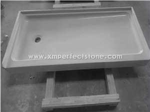 Cultured Marble Shower Pan/Shower Trays,White Shower Pans