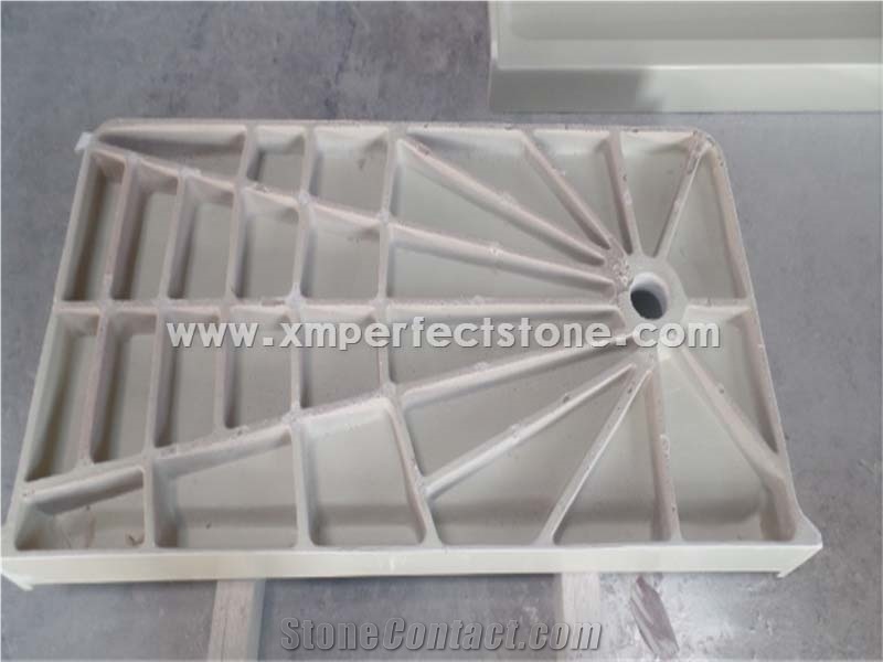 Cultured Marble Shower Pan/Shower Trays,White Shower Pans