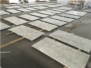Custom Square Table Tops, Carrara White Marble Reception Counter Work Top,White Marble Coffee Table Top Design,White Reception Desk