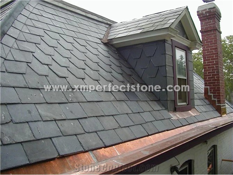 Roofing Tiles Roof Covering,Natural Black/Dark Grey Slate Roof Tiles