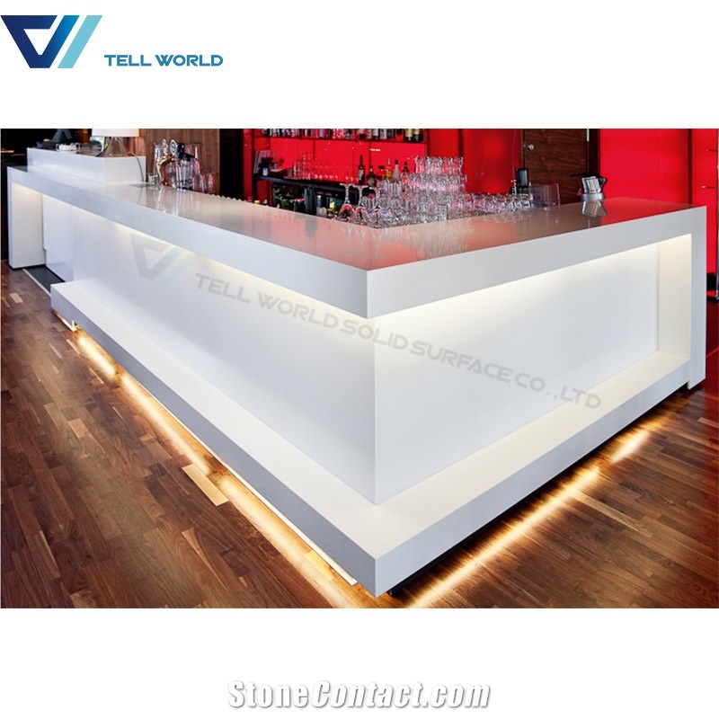 Restaurant Bar Counter Design Lighted Bar Counter