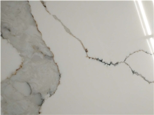 Marble Calacatta Look Man Madequartz Stone Slabs Polishing Solid Surface with Manufacturer Price