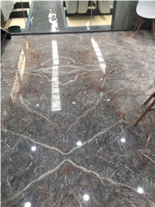 Italian Etruscan Grey Marble Marble,Italy Fior Di Pesco Carnico Marble Slab,Pesco Grigio Grey Gray Marble Slab for Hotel Interior Wall Covering Tiles