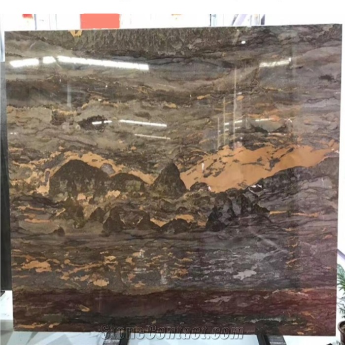 Popular Andes Mountains Landscape Marble Slab for Tv Wall