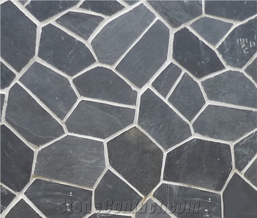 Natural Slate Mosaic Tiles Paving Stone Mosaic Crushed Stone