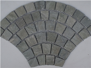 Natural Slate Mosaic Tiles Paving Stone Mosaic Crushed Stone
