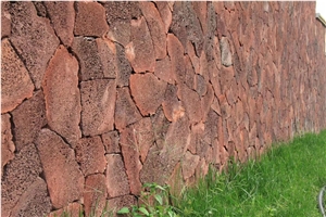 Soft Red Lava Landscaping,Basalt Castle Wall
