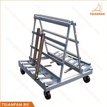 High Quality Metal Display Rack a Frame Glass and Stone Slab Display