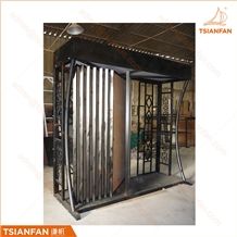 Page Turning Ceramic Tile Display Rack Exquisite Design Stone Stand