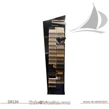Sr135-Custom Quartz Stone Flooring Display Tower for Marketing