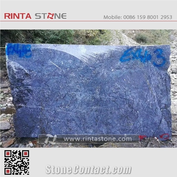 Alps Blue Granite Block Natural Dark Deep Blue Stone