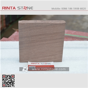 China Peachwood Sandstone Natural Brown Stone Slabs Tiles