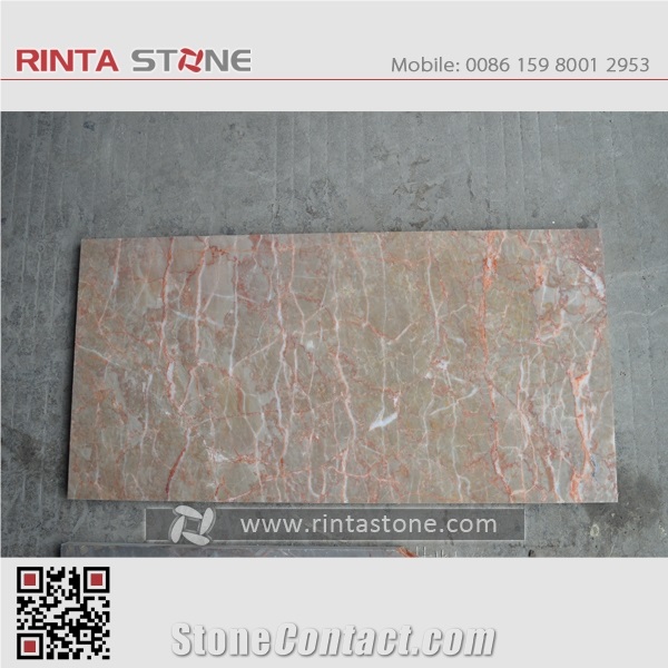 Golden Vein Marble Agate Red Vein Beige Stone Thin Tiles Slabs Pattern