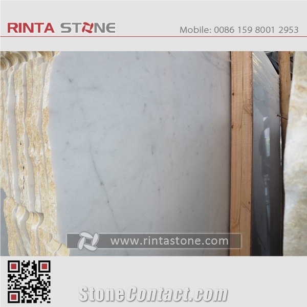 Guang Xi White Marble China Natural Cheap Bianco Carrara Kwong Sai White Stone Slabs Wall Floor Thin Tiles Pattern