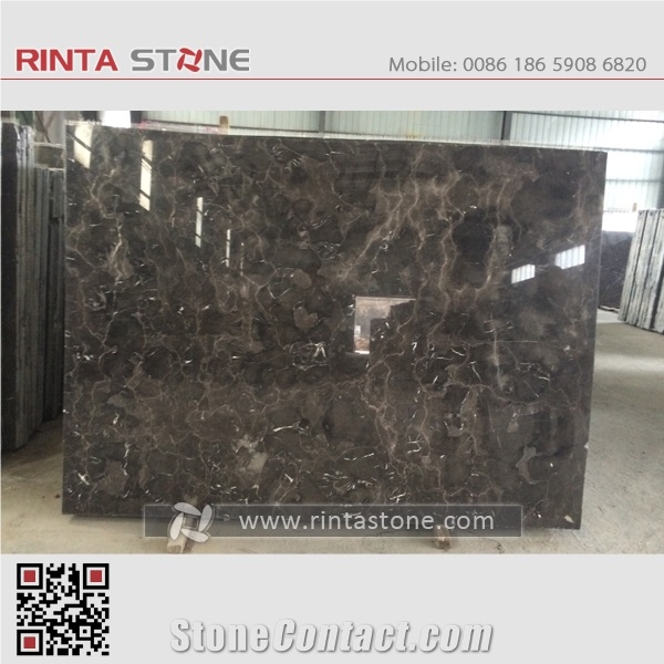 Hubei Dark Emperador Gold Marble Cheap China Brown Marron Stone Big Slab Skirting Pattern Tile