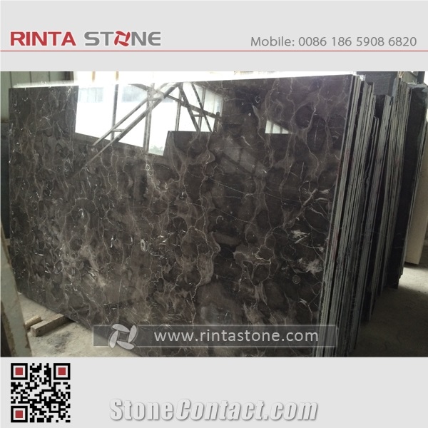 Hubei Dark Emperador Gold marble cheap china brown marron stone big slabs skirting pattern tiles