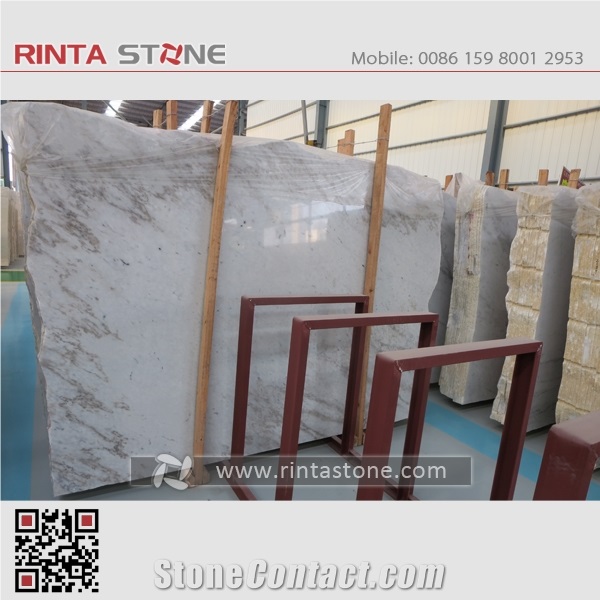 Kwong Sal White Marble Natural China Guangxi White Bianco Carrara Big Slab Wall Flooring Tile Pattern