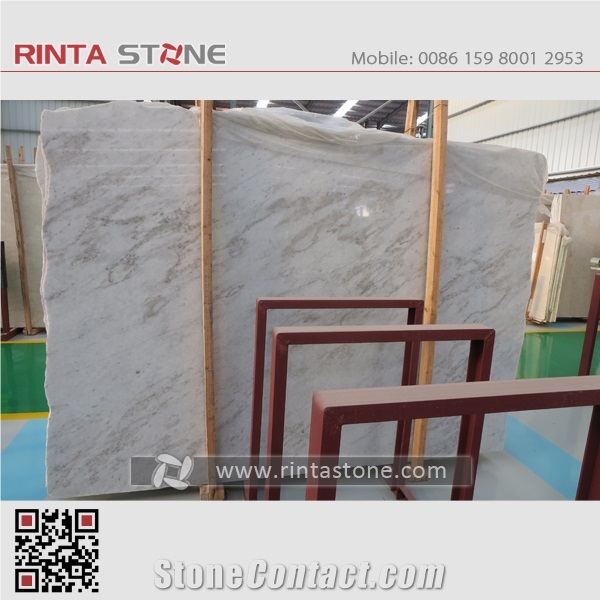 Kwong Sal White Marble Natural China Guangxi White Bianco Carrara Big Slab Wall Flooring Tile Pattern